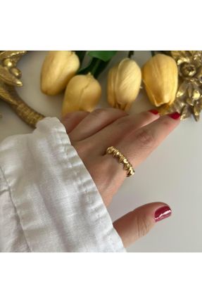 انگشتر جواهر زنانه روکش طلا کد 837201811