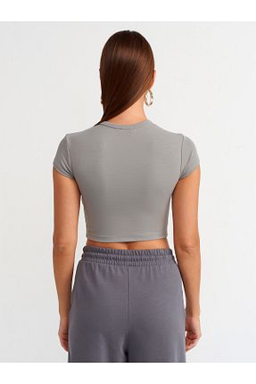 بلوز طوسی زنانه ساده Dilvin - کد 837463626