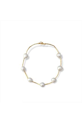 گردنبند مروارید طلائی مروارید فرهنگی Pearly And More - کد 82753793