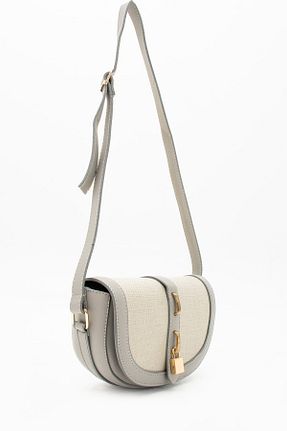 کیف دوشی طوسی زنانه چرم مصنوعی NBİBAGS - کد 836860346