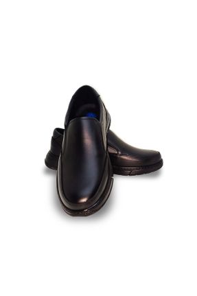 کفش کلاسیک مشکی مردانه چرم طبیعی پاشنه کوتاه ( 4 - 1 cm ) پاشنه ساده کد 761424352