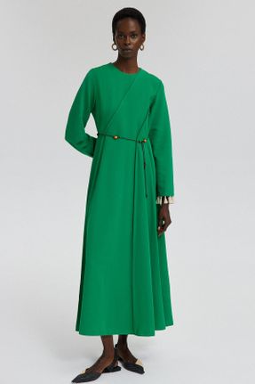 لباس سبز زنانه اورسایز بافتنی کد 838354557