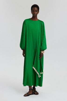 لباس سبز زنانه اورسایز بافتنی کد 838365959