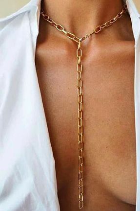 گردنبند جواهر طلائی زنانه پوشش لاکی کد 451107851