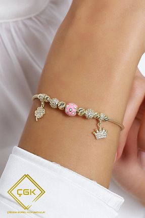 دستبند طلا طلائی زنانه 8 عیار Çgk Çiğdem Gürel Kuyumculuk - کد 459522721