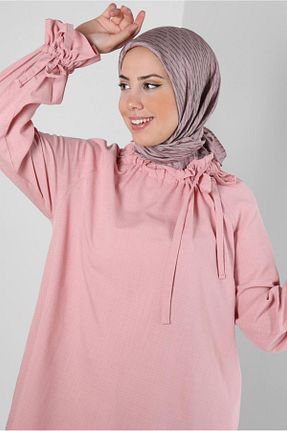 روسری صورتی پلی استر Alvina - کد 802131449
