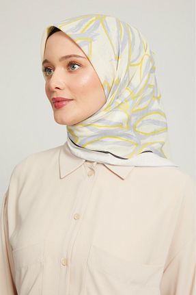 روسری طوسی پنبه ای Levidor - کد 838414448