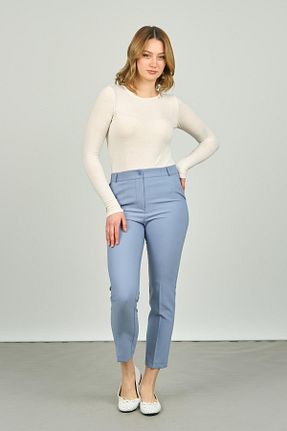 شلوار آبی زنانه مخلوط پلی استر F&A Textile - کد 809104228