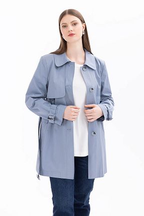 ترنچکت آبی زنانه پنبه ای Gala-Xi - کد 816748328