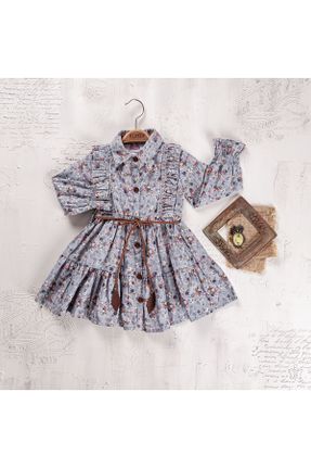 لباس خاکی بچه گانه بافتنی پلی استر طرح گلدار رگولار آستین-بلند کد 788023758