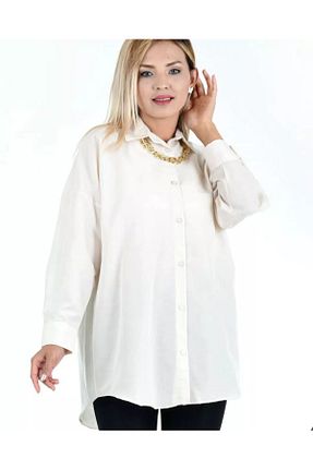 پیراهن بژ زنانه اورسایز GELLİ FASİHON - کد 838357257