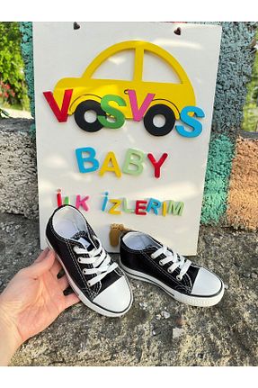 کفش اسنیکر مشکی بچه گانه بند دار VOSVOSBABY - کد 680315722