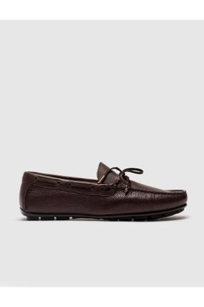 کفش کژوال قهوه ای مردانه چرم طبیعی پاشنه کوتاه ( 4 - 1 cm ) پاشنه ساده کد 1892999