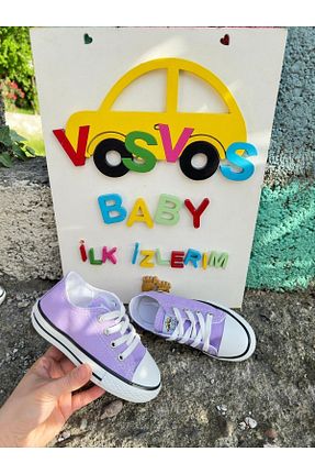 کفش اسنیکر بنفش بچه گانه بند دار VOSVOSBABYSTORE - کد 311826005