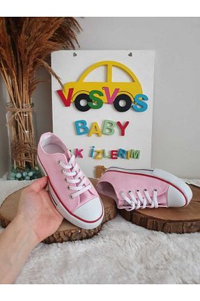 کفش اسنیکر صورتی بچه گانه بند دار VOSVOSBABYSTORE - کد 229309595