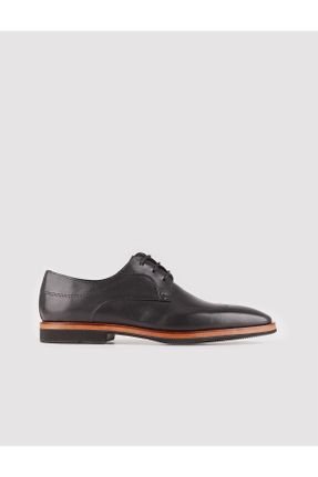 کفش کلاسیک مشکی مردانه چرم طبیعی پاشنه کوتاه ( 4 - 1 cm ) کد 74627818