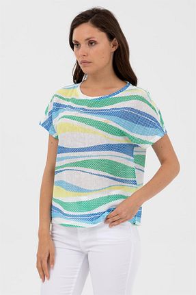 تیشرت سرمه ای زنانه گشاد U.S. Polo Assn. - کد 676545345