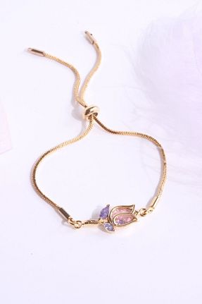 دستبند استیل (فولاد) طلائی زنانه استیل (فولاد) AŞIK ACCESSORIES - کد 834833218