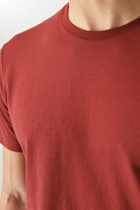 تی شرت سرمه ای مردانه یقه گرد رگولار پلی استر 5