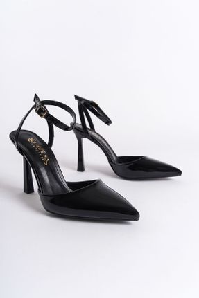 کفش پاشنه بلند کلاسیک مشکی زنانه پاشنه نازک پاشنه بلند ( +10 cm) چرم مصنوعی کد 794500886