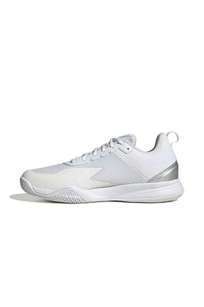 کفش تنیس سفید زنانه چرم مصنوعی adidas - کد 838518653