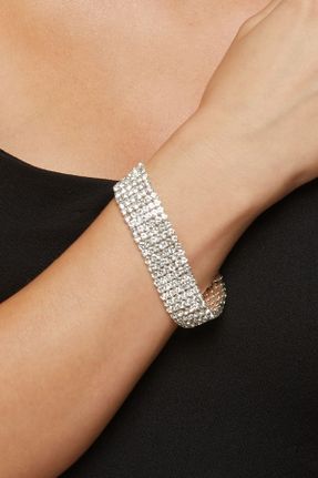 دستبند جواهر زنانه روکش نقره کد 77587236