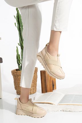 کفش اسنیکر بژ زنانه پارچه ای Mc vay Shoes - کد 838542016