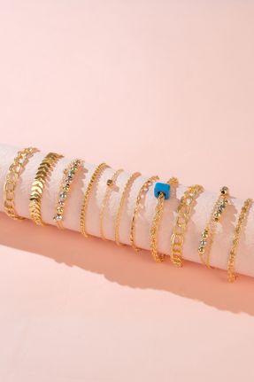 دستبند جواهر زنانه روکش طلا کد 838553615