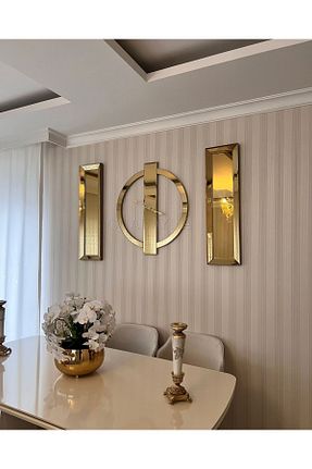 ساعت دیواری طلائی 70 x 80 QUAL - کد 818564177