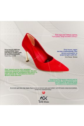 کفش استایلتو قرمز پاشنه ضخیم پاشنه متوسط ( 5 - 9 cm ) کد 519832214