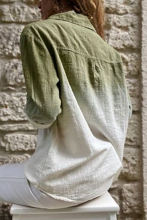 بلوز خاکی زنانه Degrade Güneşkızı - کد 816483555