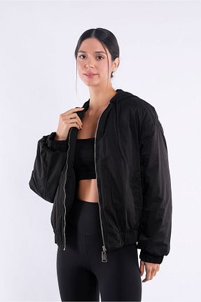 کاپشن مشکی زنانه Relaxed Yake - کد 792456034