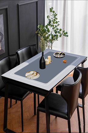 رومیزی طوسی میکروفیبر Else Halı - کد 679303601