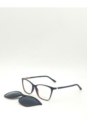 عینک آفتابی مشکی زنانه 52 پلاریزه پلاستیک مات هندسی کد 686323718