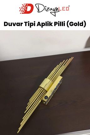 چراغ دیواری طلائی فلزی DizaynLED - کد 837958744