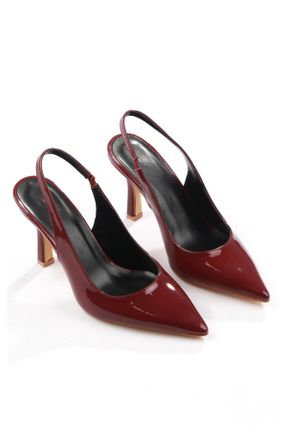 کفش پاشنه بلند کلاسیک زرشکی زنانه پاشنه نازک پاشنه متوسط ( 5 - 9 cm ) کد 792881621