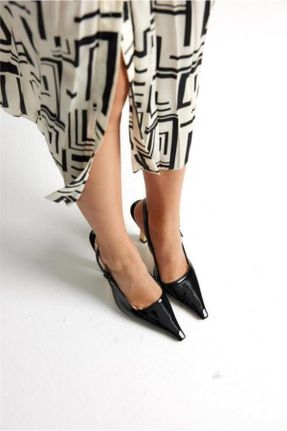 کفش پاشنه بلند کلاسیک مشکی زنانه پاشنه متوسط ( 5 - 9 cm ) پاشنه نازک کد 806029656