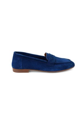کفش لوفر آبی زنانه پاشنه کوتاه ( 4 - 1 cm ) کد 828082249