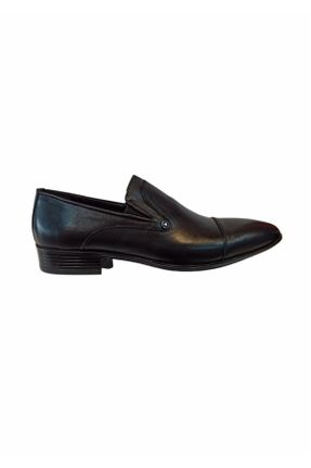 کفش کلاسیک مشکی مردانه چرم طبیعی پاشنه کوتاه ( 4 - 1 cm ) کد 283642361