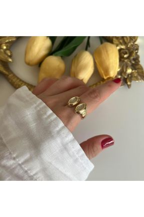 انگشتر جواهر زنانه روکش طلا کد 837201873