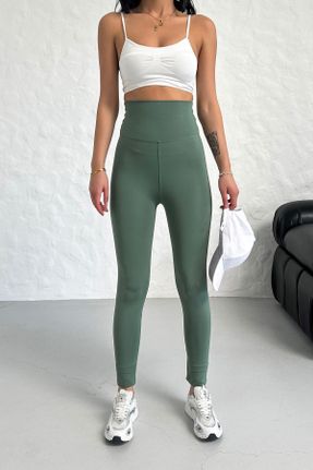 ساق شلواری سبز زنانه Fitted بافت فاق بلند کد 833810215