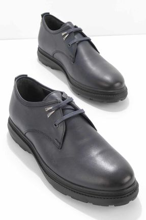 کفش کلاسیک سرمه ای مردانه پاشنه کوتاه ( 4 - 1 cm ) کد 336362947