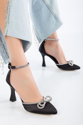 کفش مجلسی مشکی زنانه چرم مصنوعی پاشنه متوسط ( 5 - 9 cm ) پاشنه نازک کد 790446046