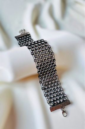دستبند جواهر مشکی زنانه کد 837199270