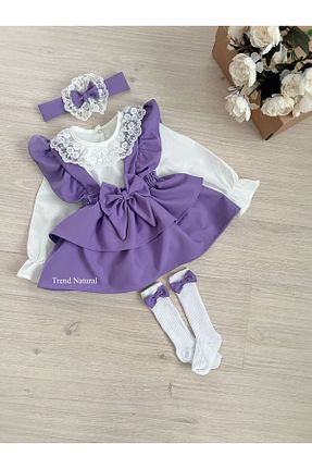 ست نوزادی بنفش بچه گانه پنبه ای BİYA BABY - کد 817713359