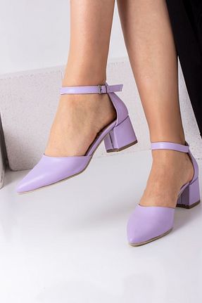 کفش پاشنه بلند کلاسیک بنفش زنانه چرم مصنوعی Demashoes - کد 120949561
