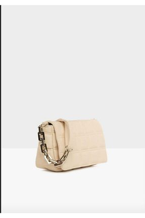 کیف دوشی بژ زنانه چرم مصنوعی CuCu Bag