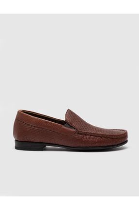 کفش کژوال قهوه ای مردانه چرم طبیعی پاشنه کوتاه ( 4 - 1 cm ) پاشنه ساده کد 5944523