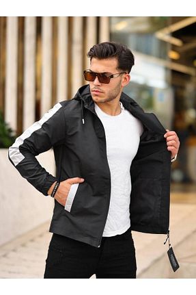 کاپشن مشکی مردانه رگولار FLUEND MODA - کد 838462407