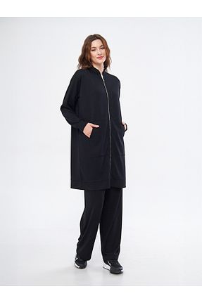ست گرمکن مشکی زنانه اورسایز Fezzal - کد 838460435